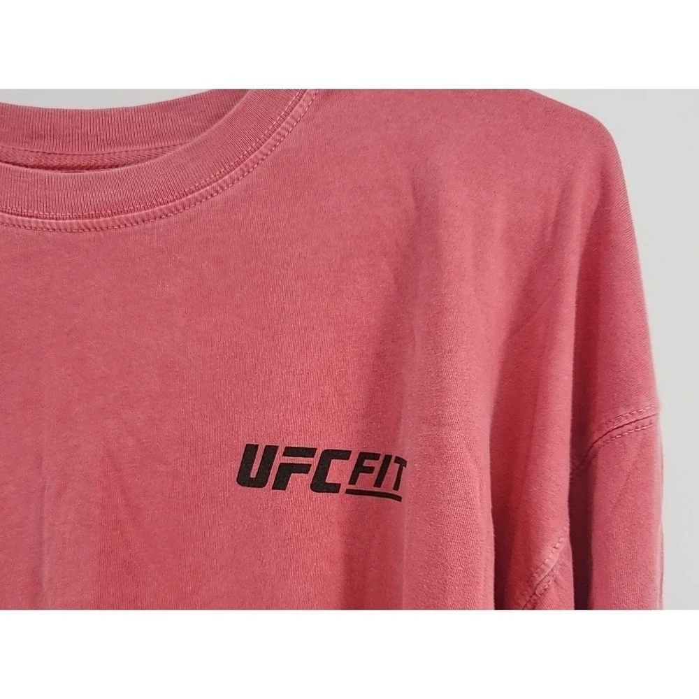 UFC Fit Mens Large Long Sleeve Graphic T-Shirt Red Train Different Cotton LG - Picture 1 of 7